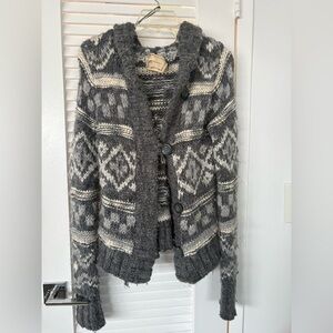 Charcoal Nordic Knit Women's Turtleneck Sweater